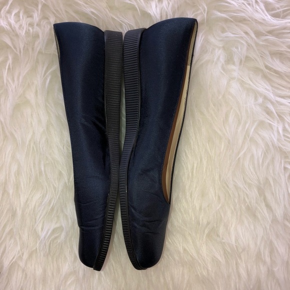BALLY Navy Almond Toe Navy Blue Flat Shoes Sz 9 - Picture 2 of 8